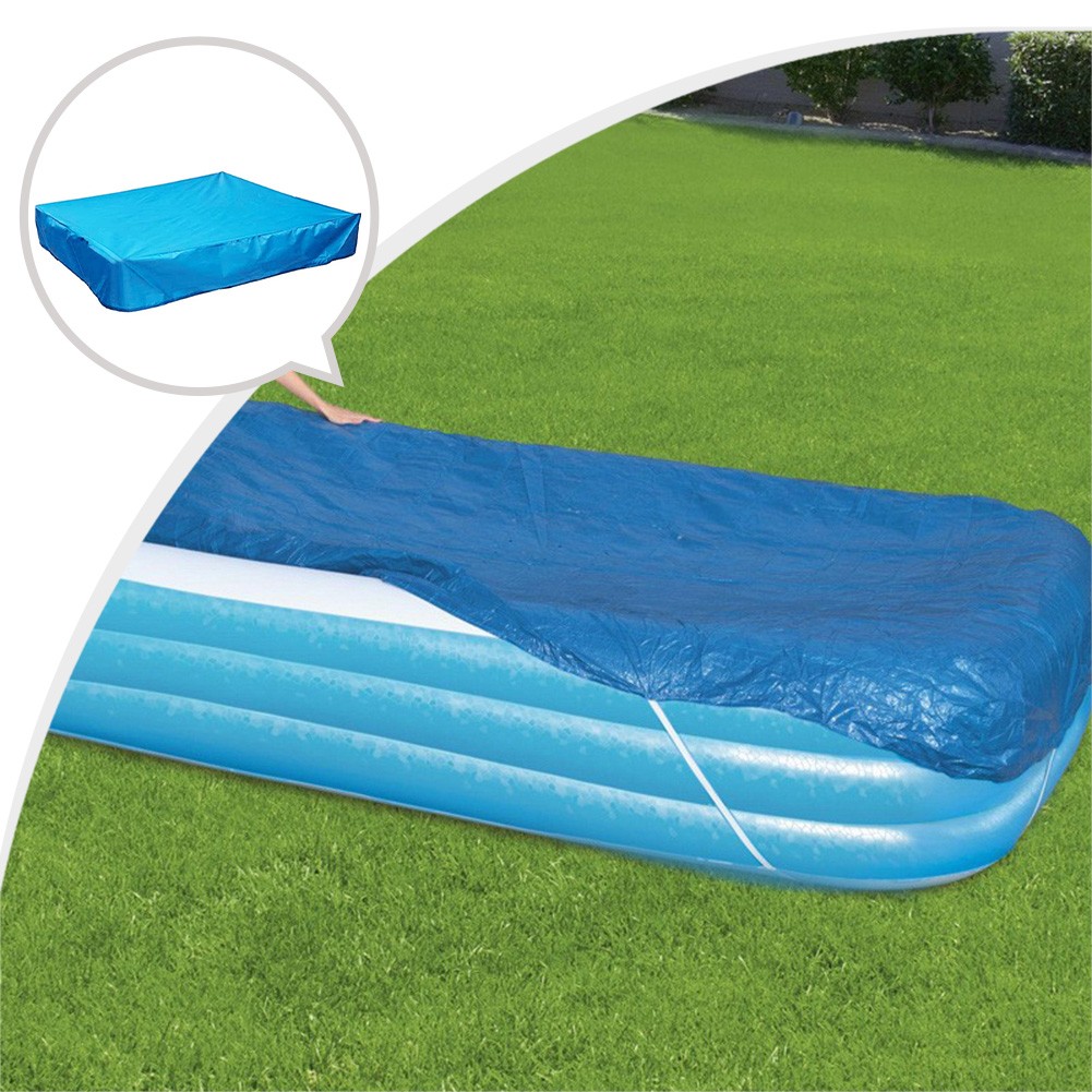 Square inflatable swimming pool cover swimming pool dust cover thickened PE - Picture 14 of 16