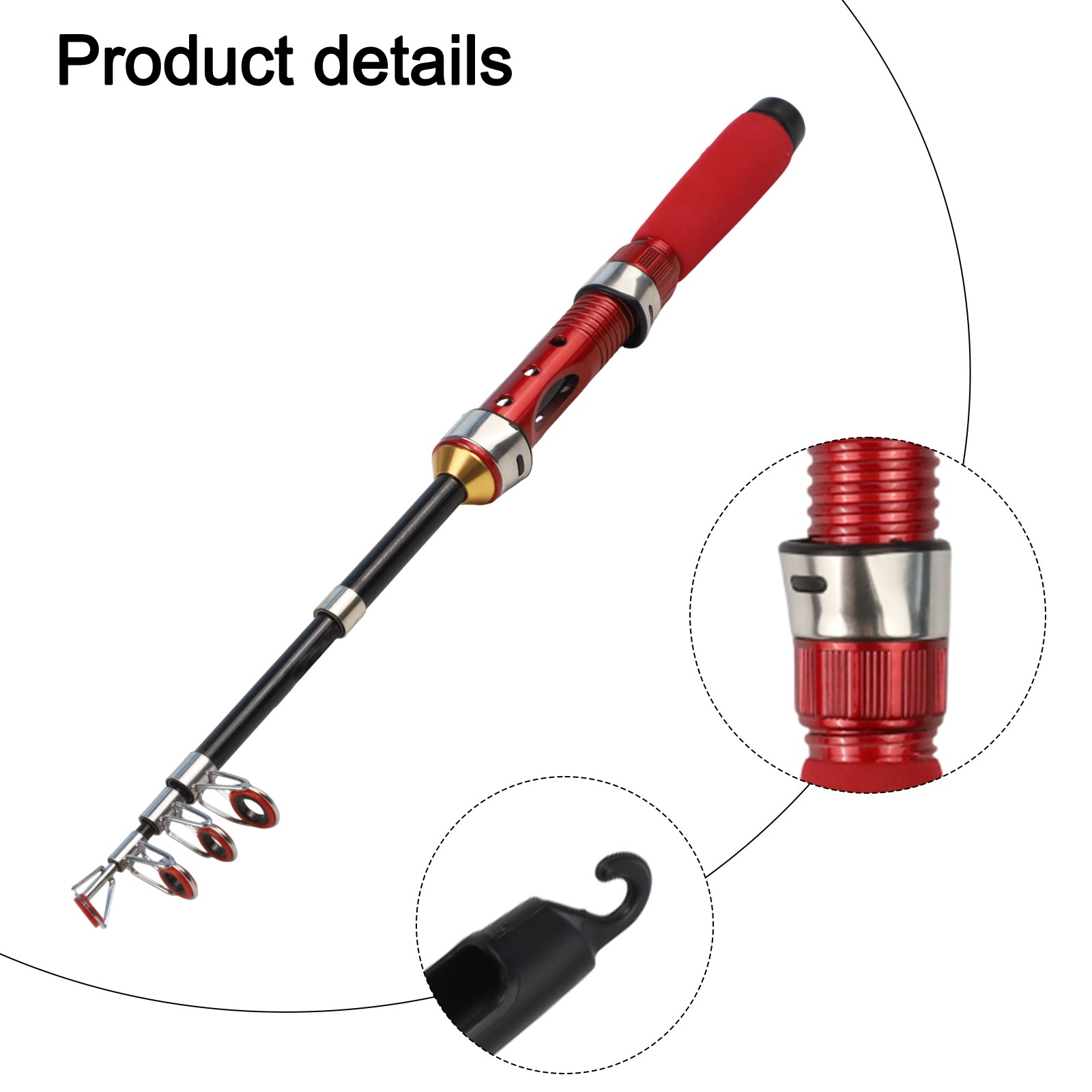 Telescopic Folding Fishing Rod for Compact Storage and Easy Transport