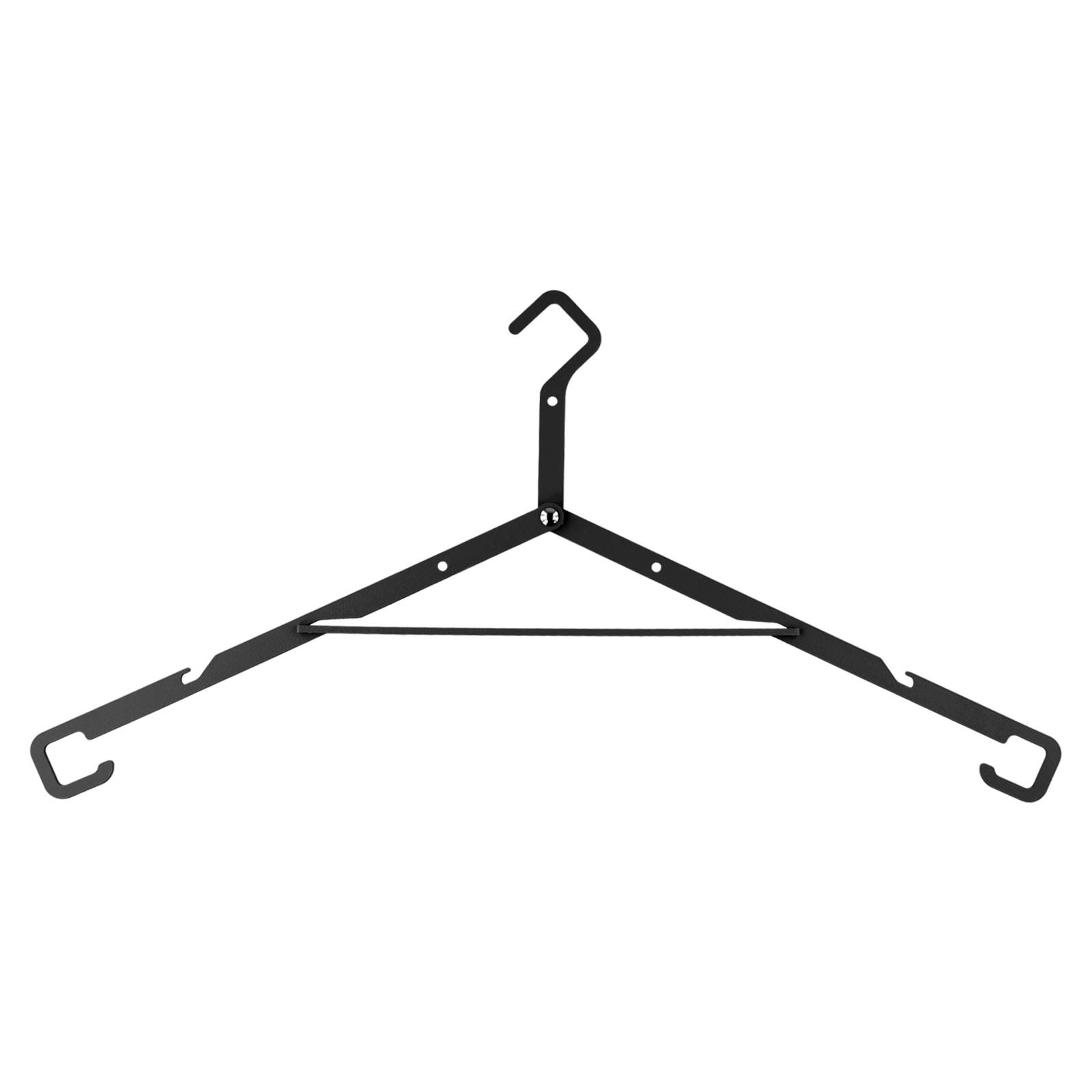 Foldable Iron Clothes Drying Rack with Hook Options for Indoor and Outdoor