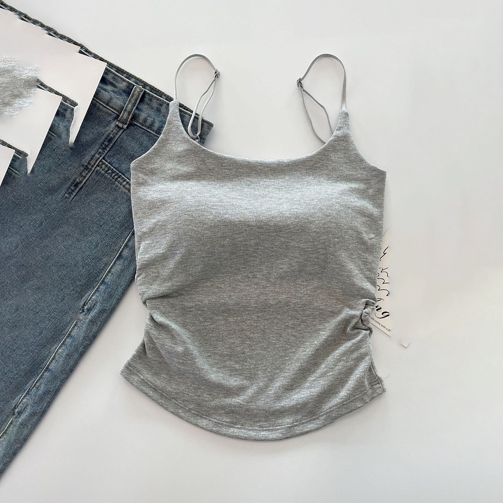 Back Tank Top Back Closure Brand New Condition Deep V Neck Design Solid Pattern - Picture 13 of 13