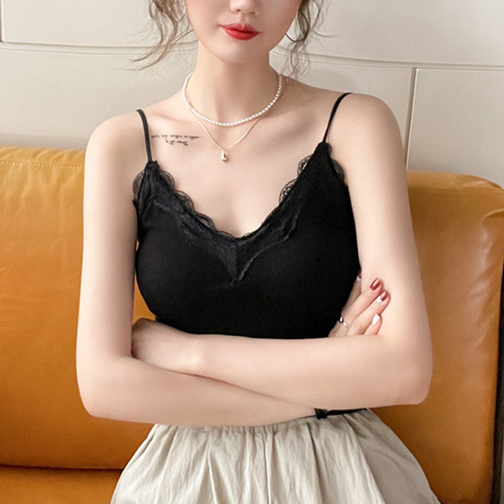 Women Traceless Vest with Lace Back and Anti Glare Feature for Casual Wear - Picture 17 of 30