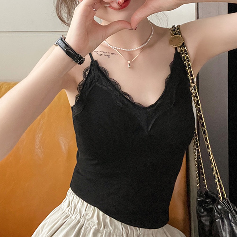 Women Traceless Vest with Lace Back and Anti Glare Feature for Casual Wear - Picture 15 of 30