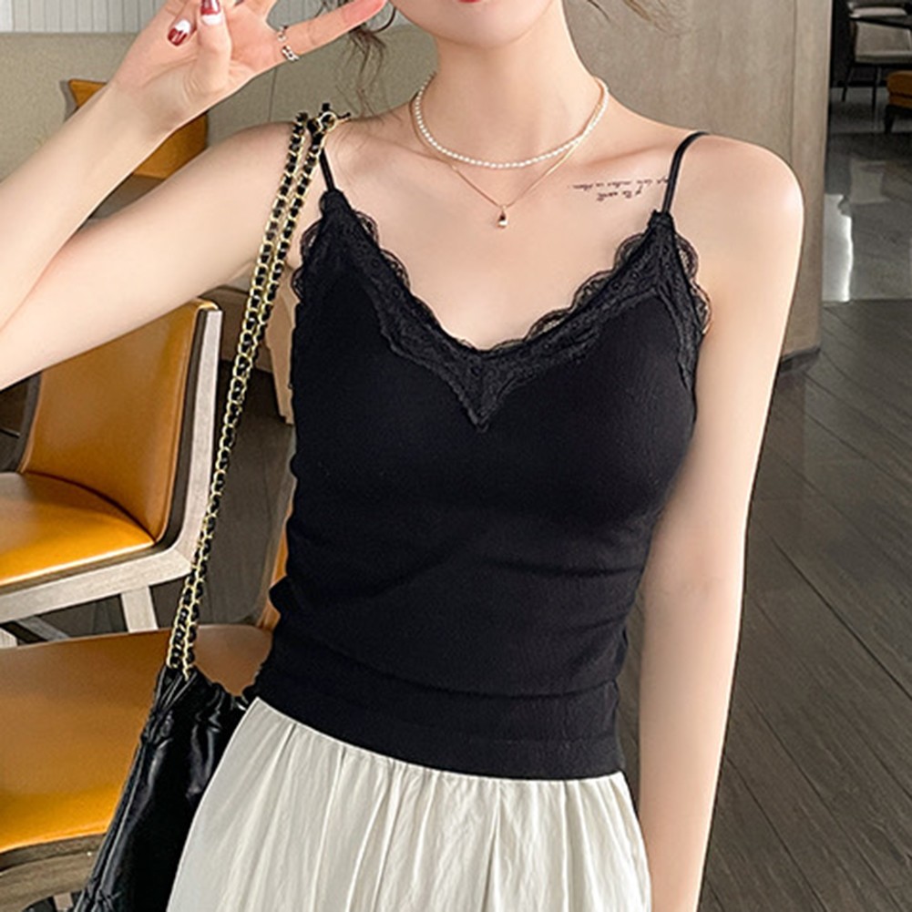 Women Traceless Vest with Lace Back and Anti Glare Feature for Casual Wear - Picture 16 of 30