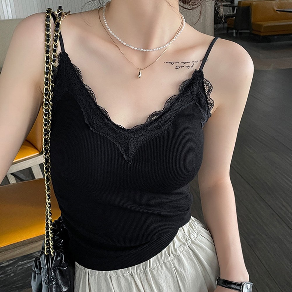 Women Traceless Vest with Lace Back and Anti Glare Feature for Casual Wear - Picture 19 of 30