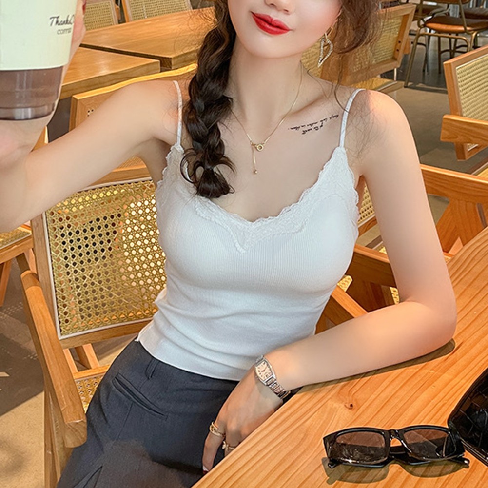 Women Traceless Vest with Lace Back and Anti Glare Feature for Casual Wear - Picture 24 of 30