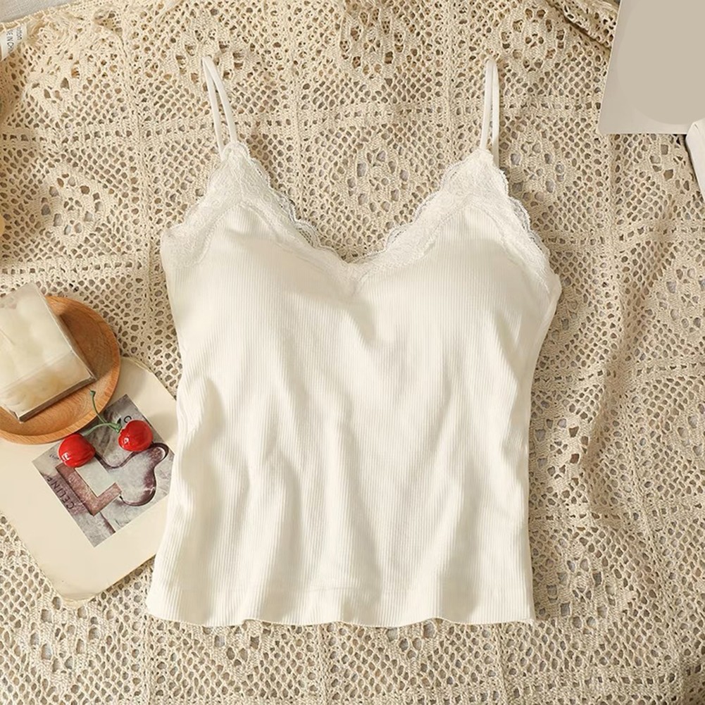 Women Traceless Vest with Lace Back and Anti Glare Feature for Casual Wear - Picture 20 of 30
