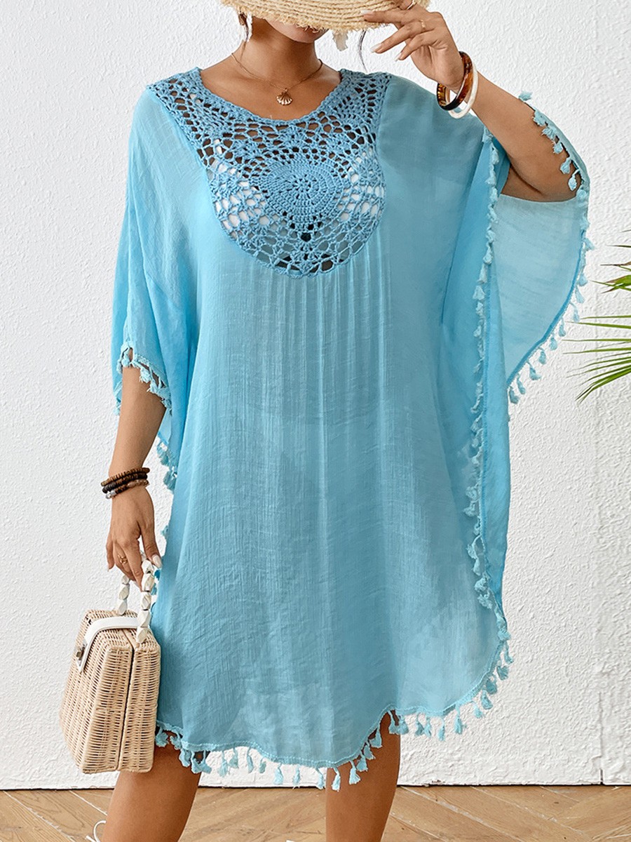 Elasticity Slight Casual Beach Setting Beach Blouse Casual Beach Wear Loose Fit - Picture 16 of 24