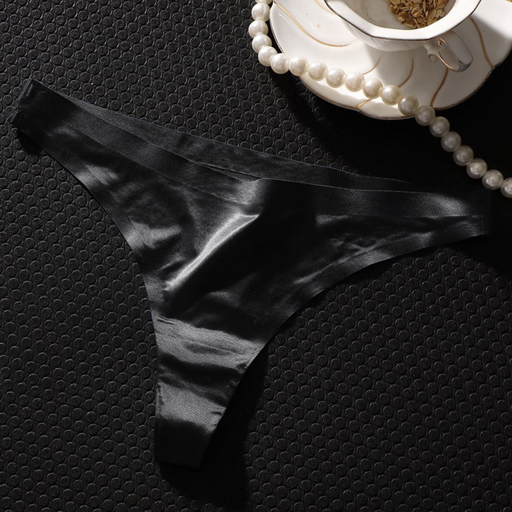 Womens Ice Silk Low Rise Seamless Briefs Soft and Breathable Underwear