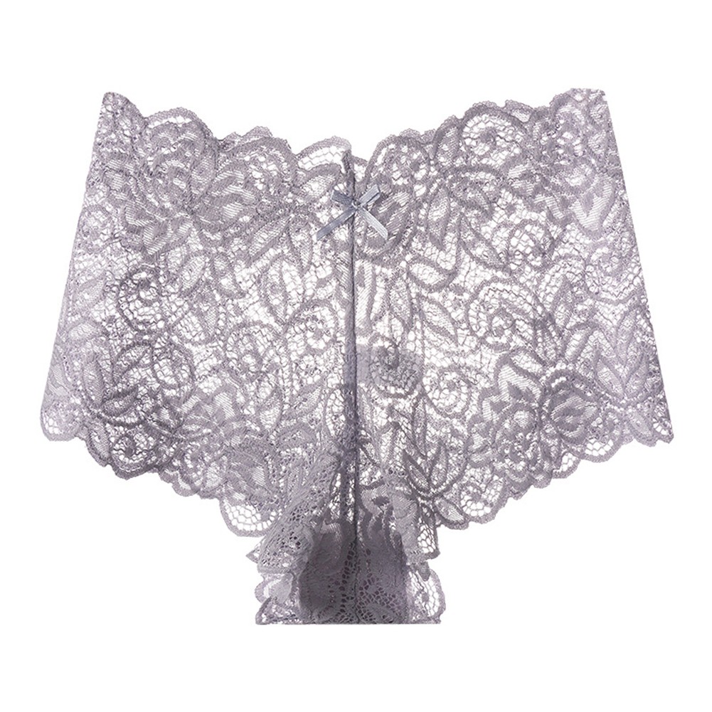 Sexy Low Waist Lace Chiffon Underwear for Women Triangle T Back Design