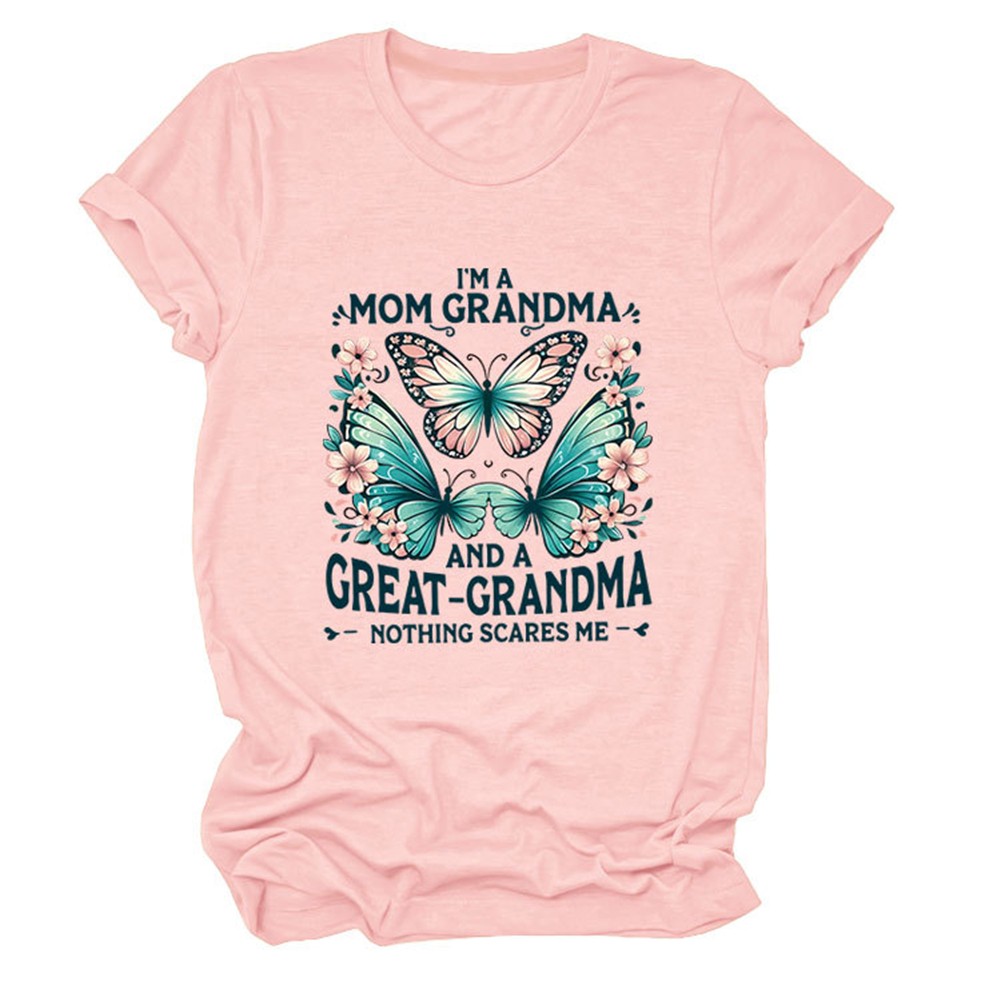 Colorful Women's Cotton TShirt with Butterfly Print for Summer Outings - Picture 32 of 107