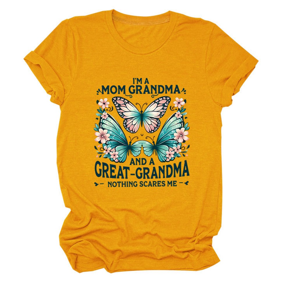 Colorful Women's Cotton TShirt with Butterfly Print for Summer Outings - Picture 20 of 107