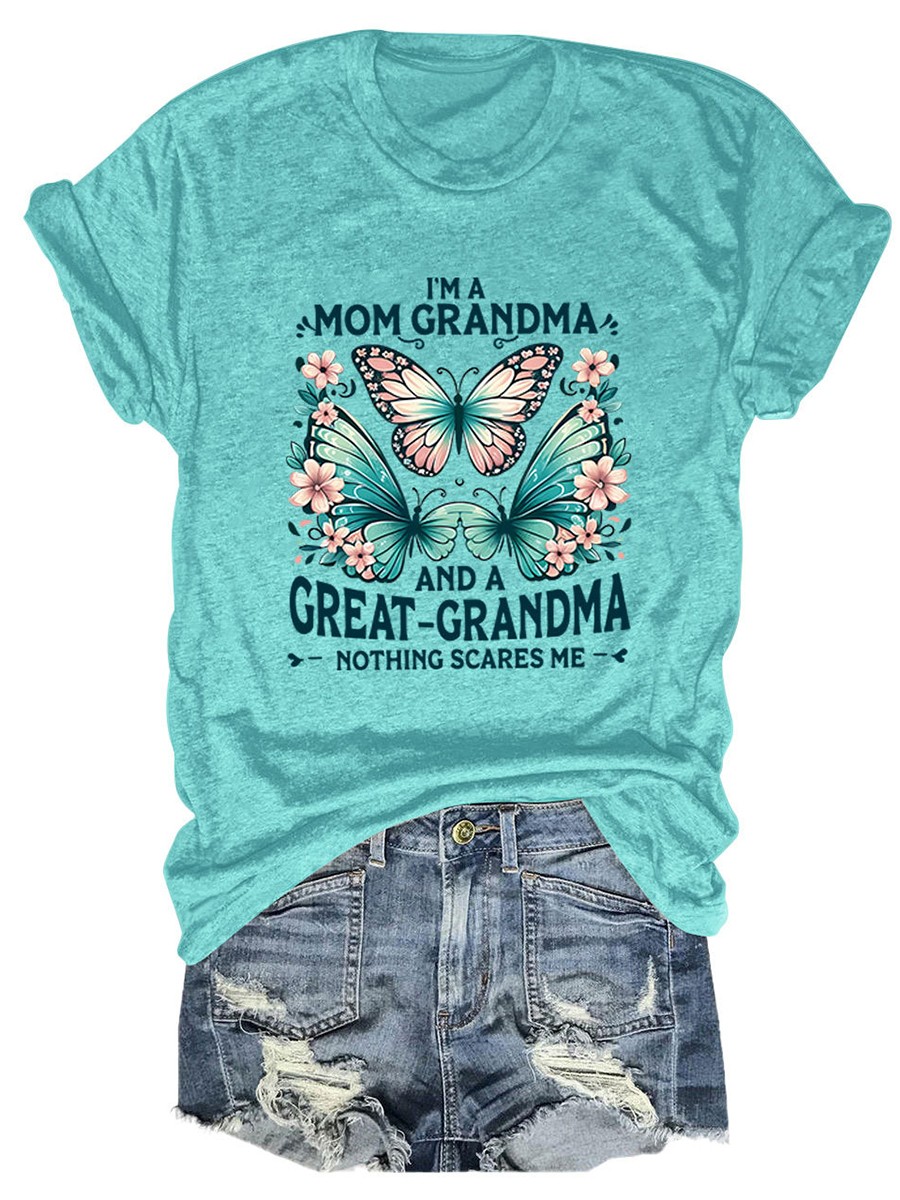 Colorful Women's Cotton TShirt with Butterfly Print for Summer Outings - Picture 42 of 107