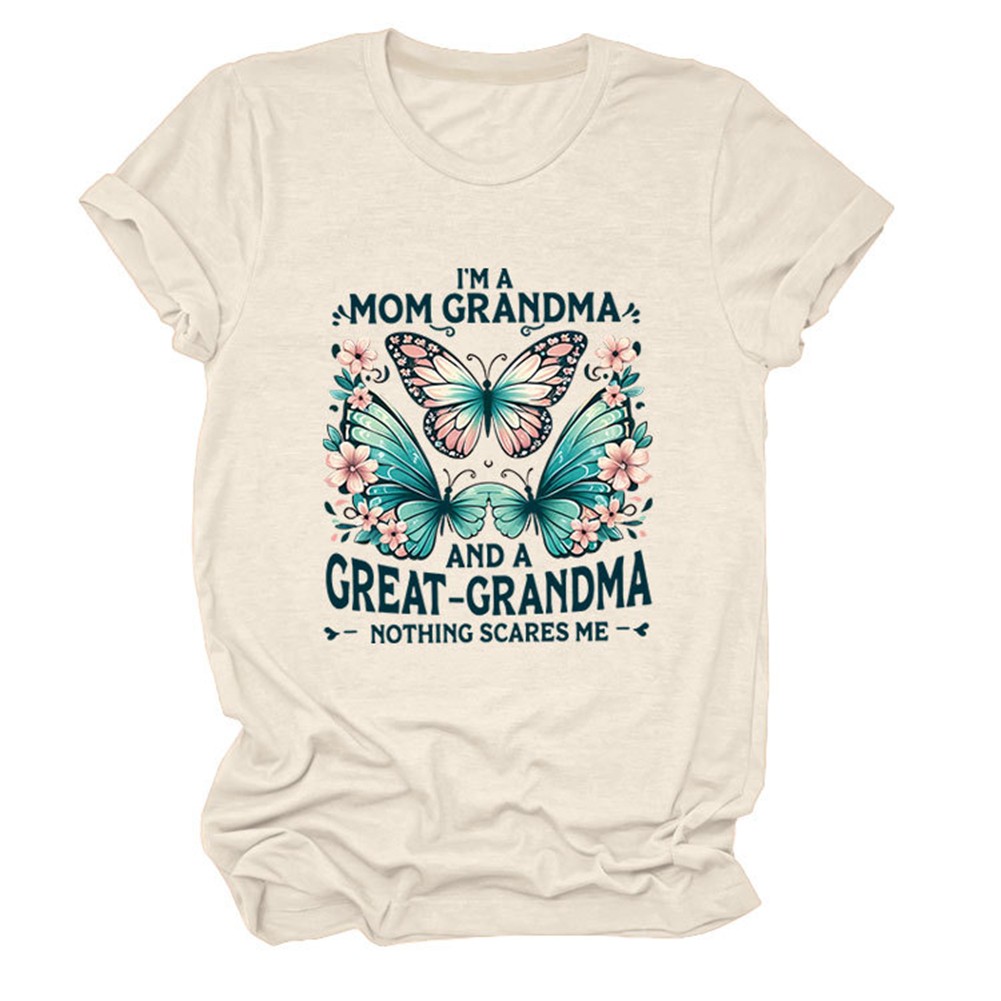 Colorful Women's Cotton TShirt with Butterfly Print for Summer Outings - Picture 12 of 107