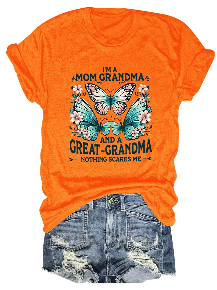 Colorful Women's Cotton TShirt with Butterfly Print for Summer Outings - Picture 90 of 107