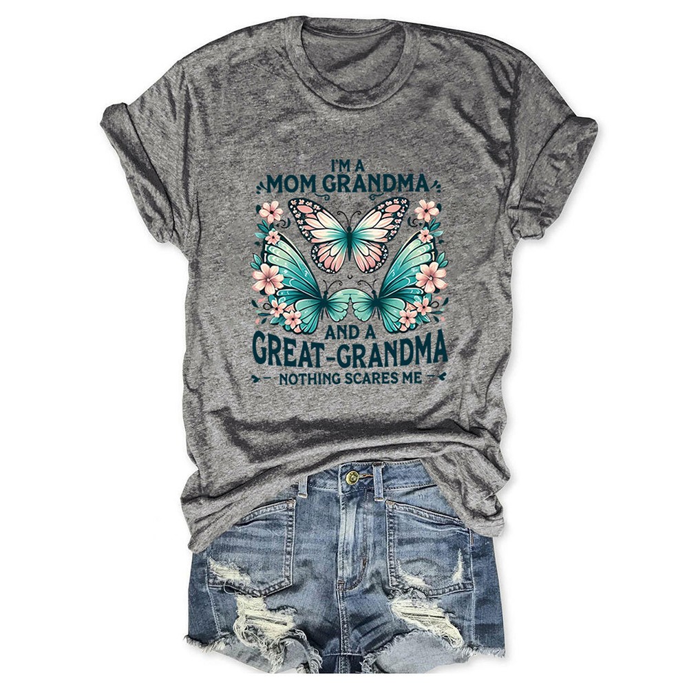 Colorful Women's Cotton TShirt with Butterfly Print for Summer Outings - Picture 19 of 107