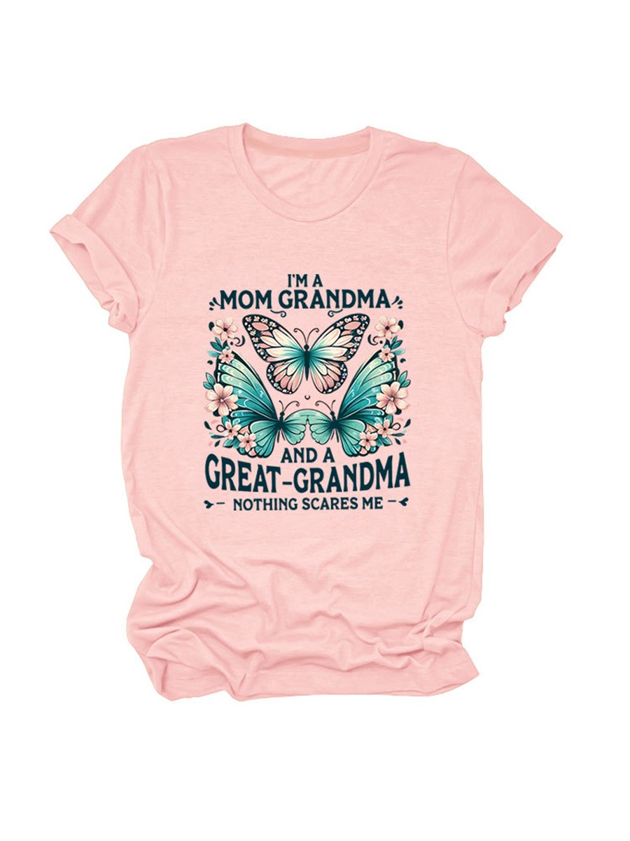 Colorful Women's Cotton TShirt with Butterfly Print for Summer Outings - Picture 33 of 107