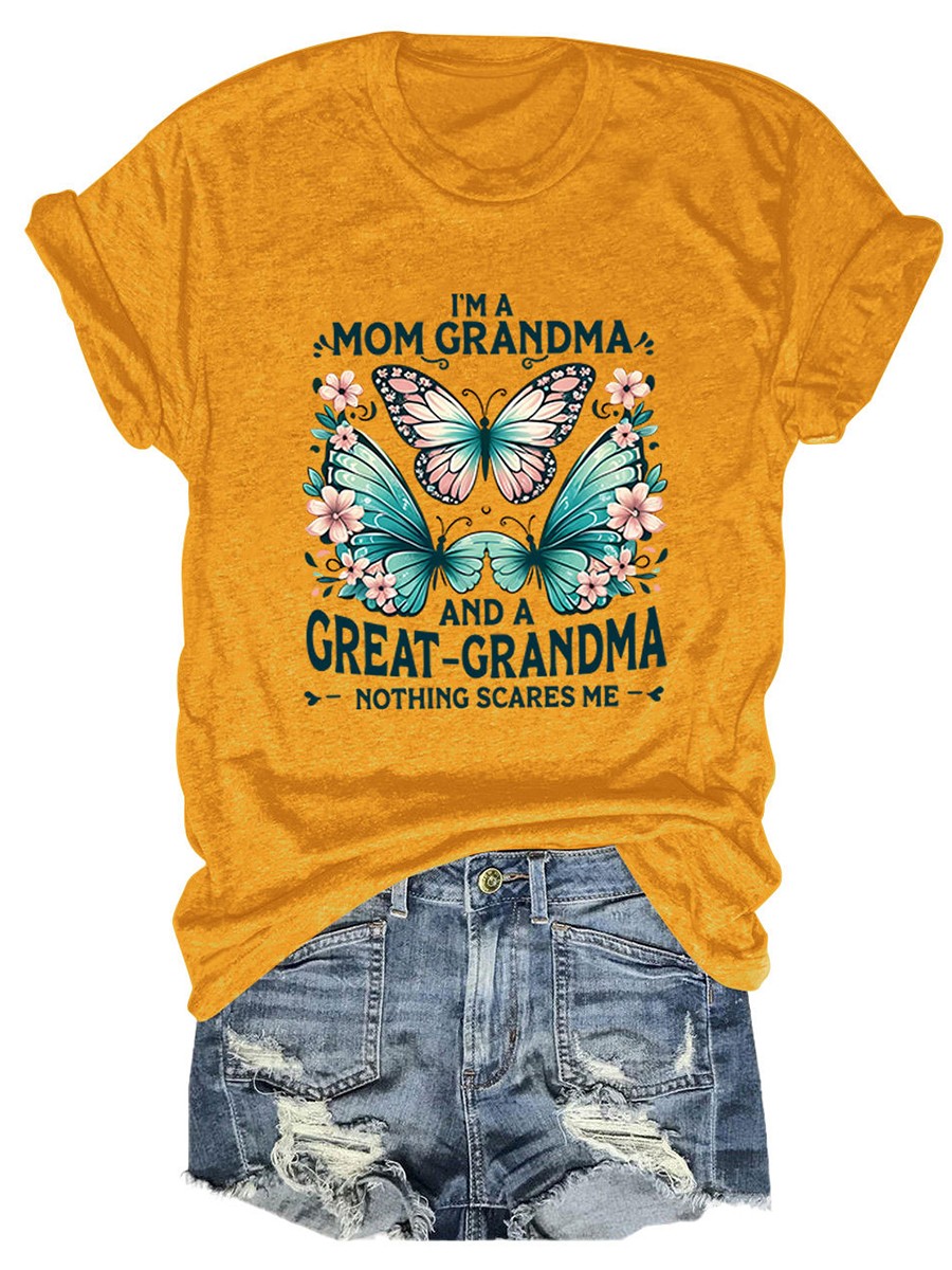 Colorful Women's Cotton TShirt with Butterfly Print for Summer Outings - Picture 22 of 107