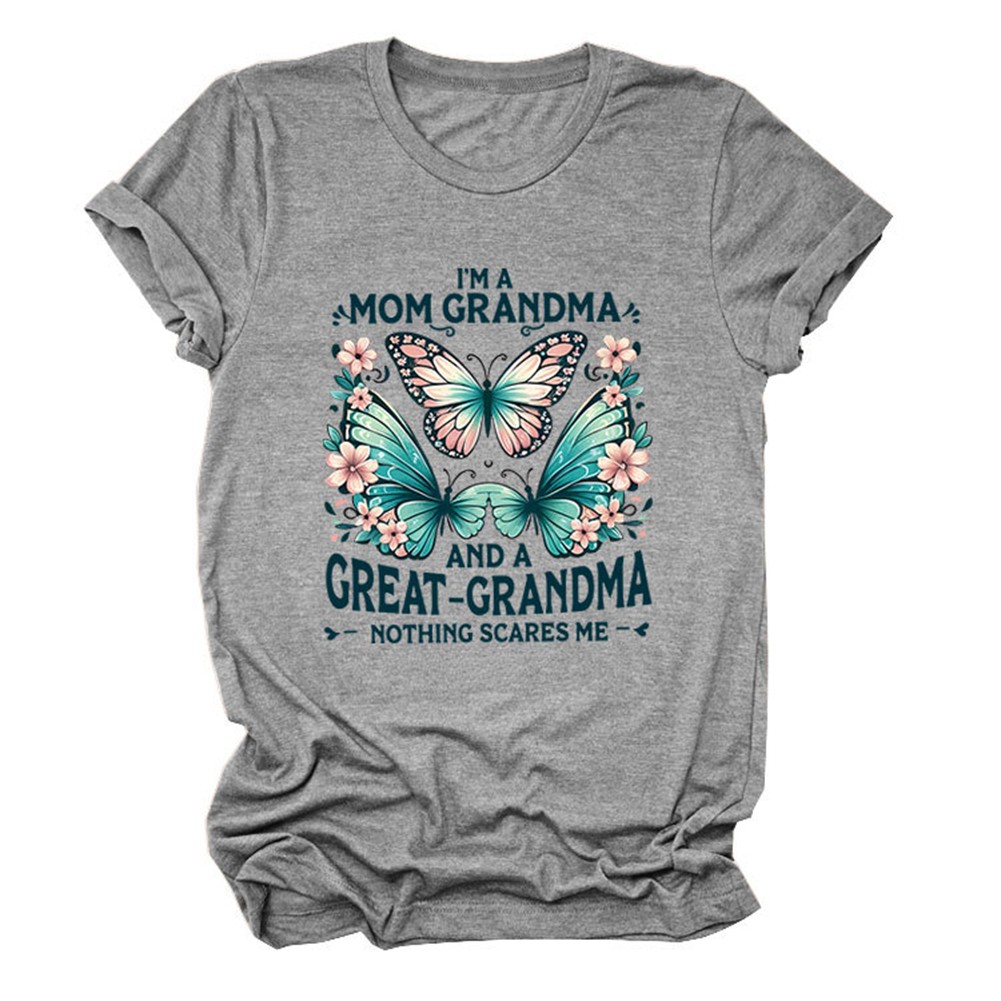 Colorful Women's Cotton TShirt with Butterfly Print for Summer Outings - Picture 16 of 107