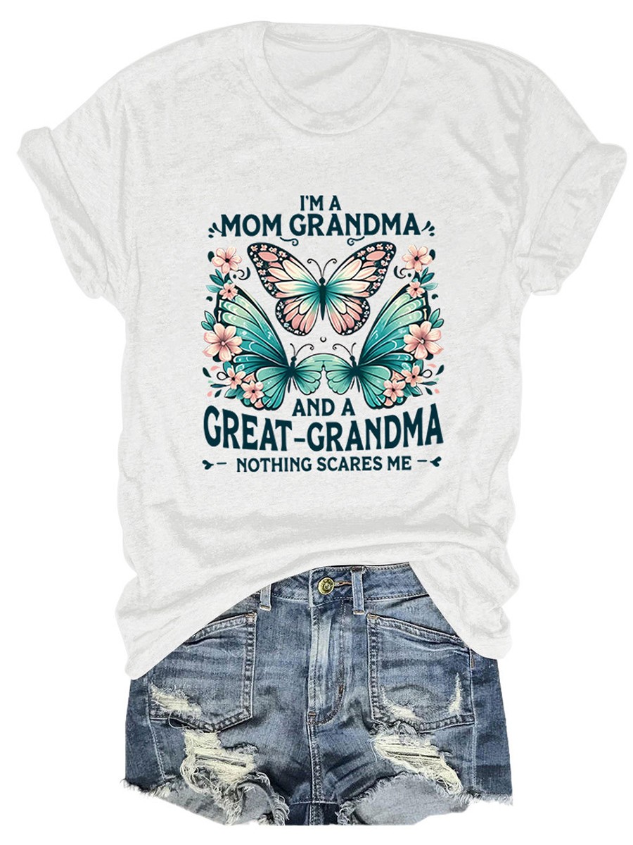Colorful Women's Cotton TShirt with Butterfly Print for Summer Outings - Picture 38 of 107