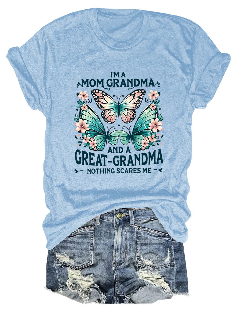 Colorful Women's Cotton TShirt with Butterfly Print for Summer Outings - Picture 78 of 107