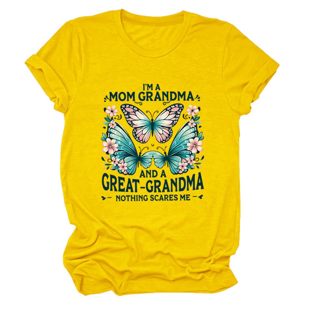 Colorful Women's Cotton TShirt with Butterfly Print for Summer Outings - Picture 28 of 107
