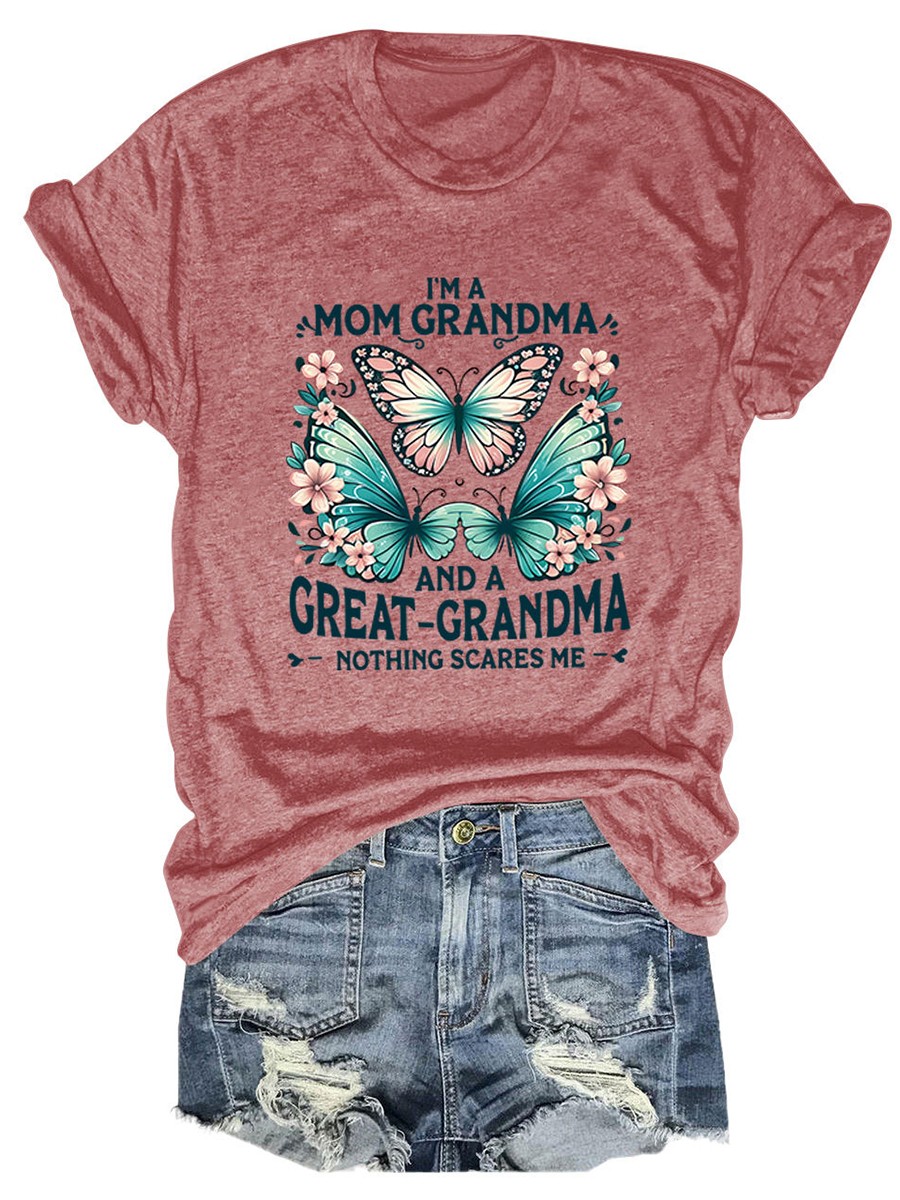 Colorful Women's Cotton TShirt with Butterfly Print for Summer Outings - Picture 46 of 107