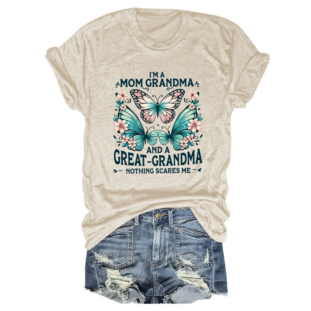 Colorful Women's Cotton TShirt with Butterfly Print for Summer Outings - Picture 15 of 107