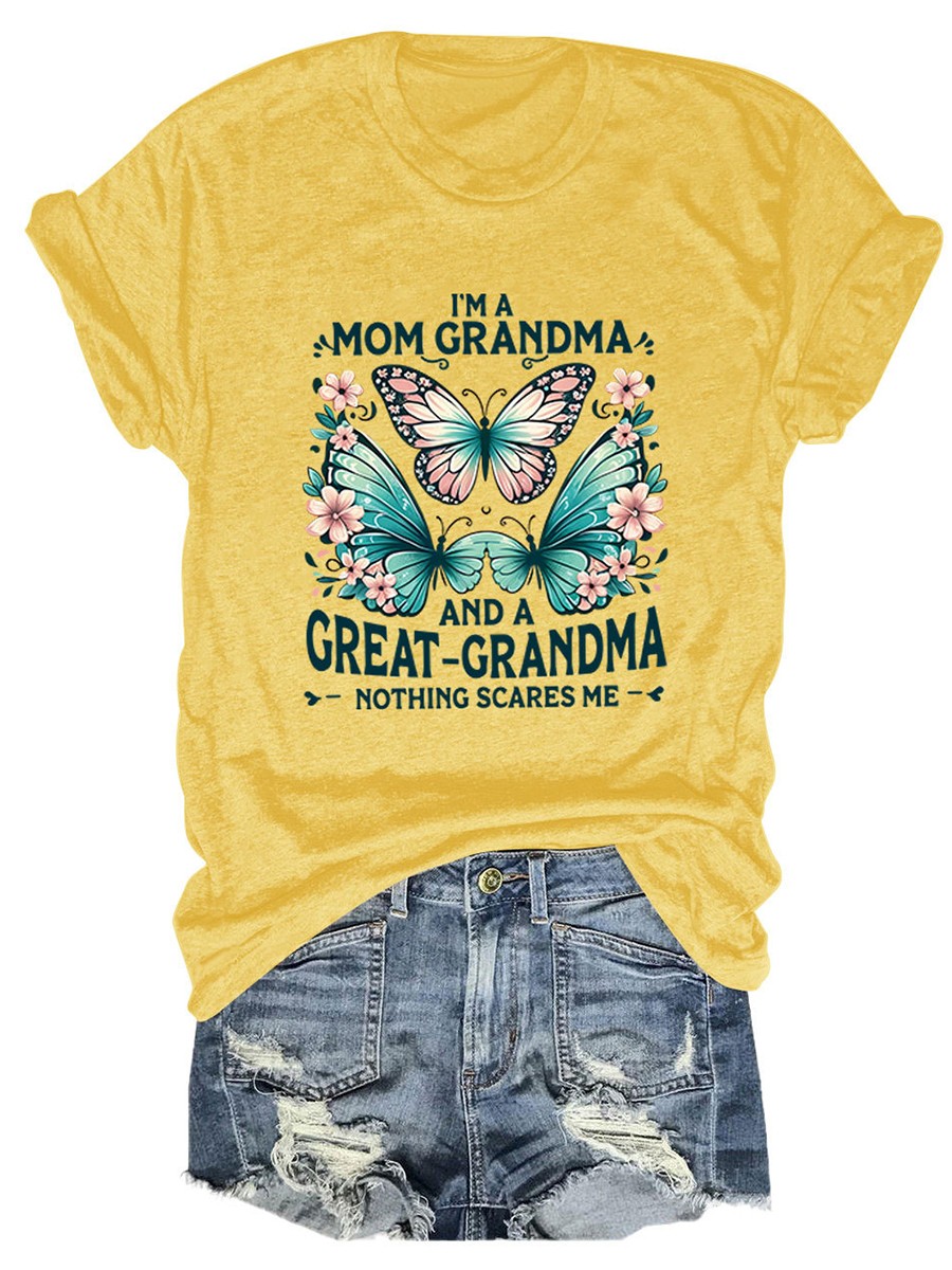 Colorful Women's Cotton TShirt with Butterfly Print for Summer Outings - Picture 30 of 107