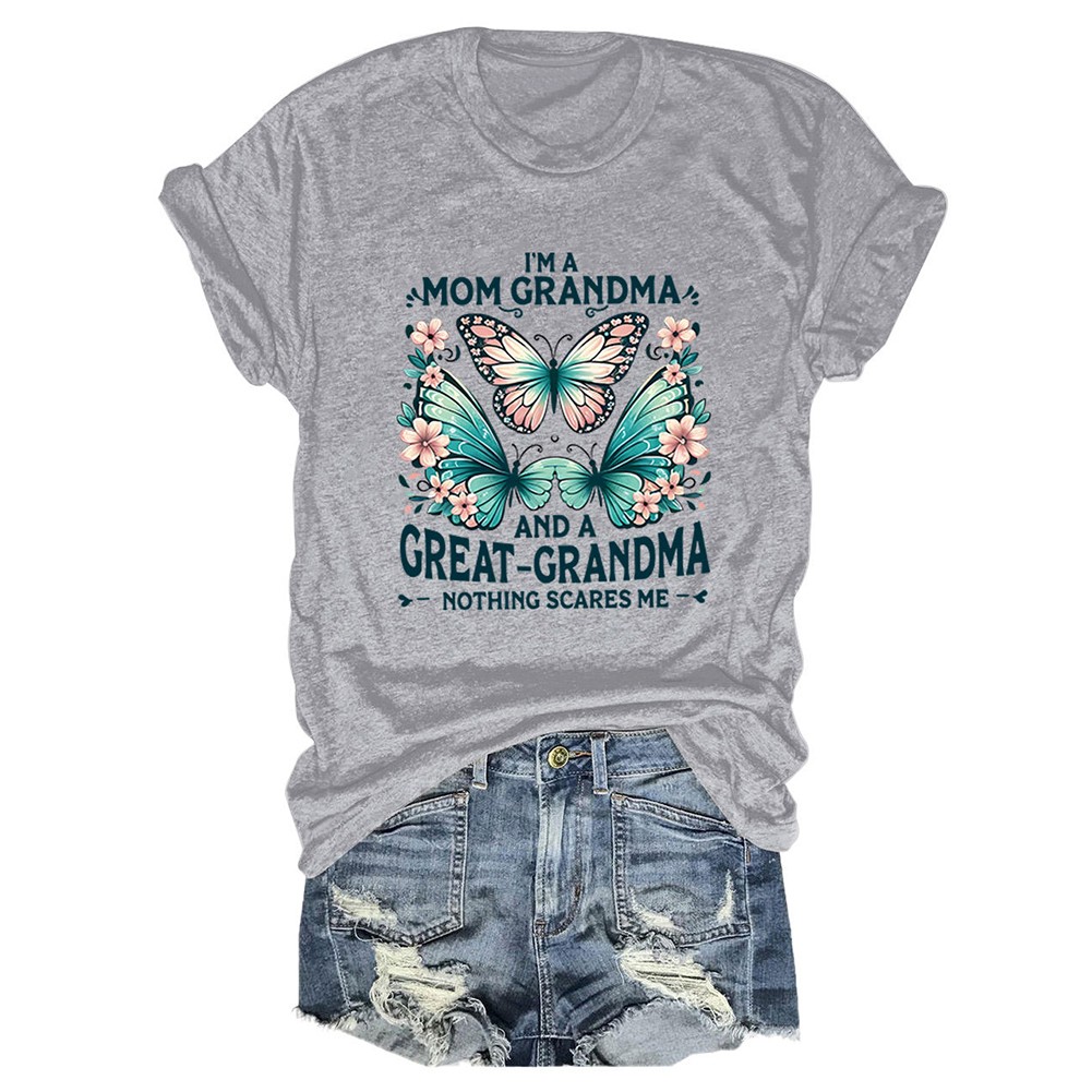 Colorful Women's Cotton TShirt with Butterfly Print for Summer Outings - Picture 27 of 107