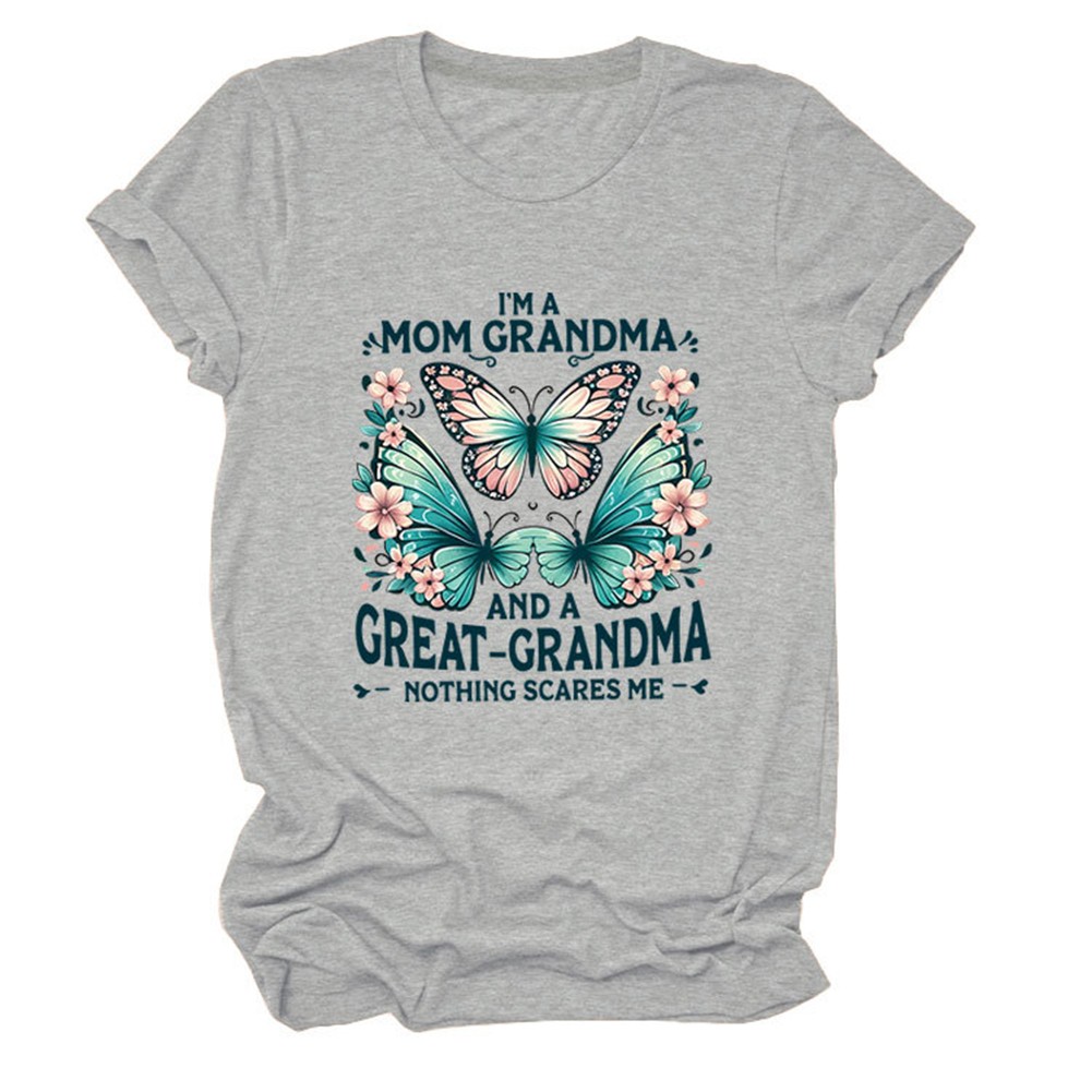 Colorful Women's Cotton TShirt with Butterfly Print for Summer Outings - Picture 24 of 107