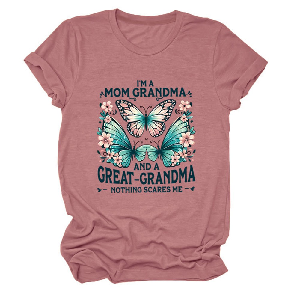 Colorful Women's Cotton TShirt with Butterfly Print for Summer Outings - Picture 44 of 107