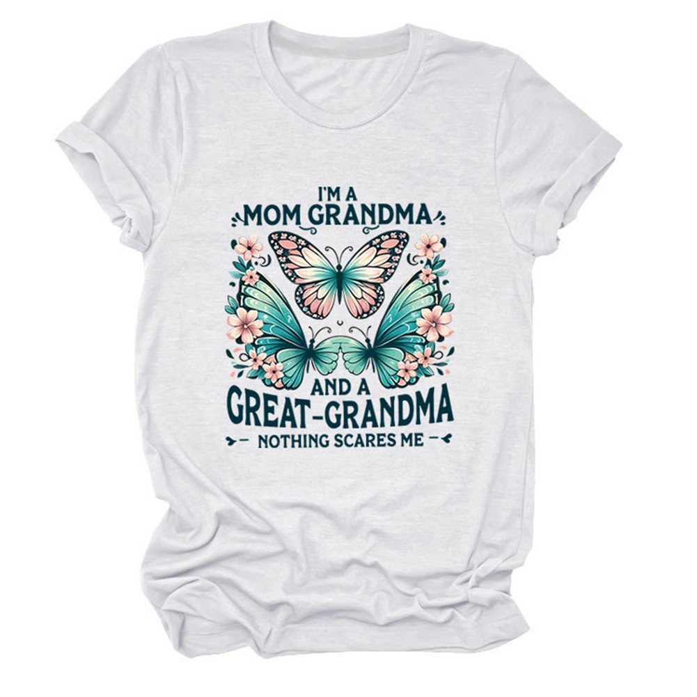 Colorful Women's Cotton TShirt with Butterfly Print for Summer Outings - Picture 36 of 107