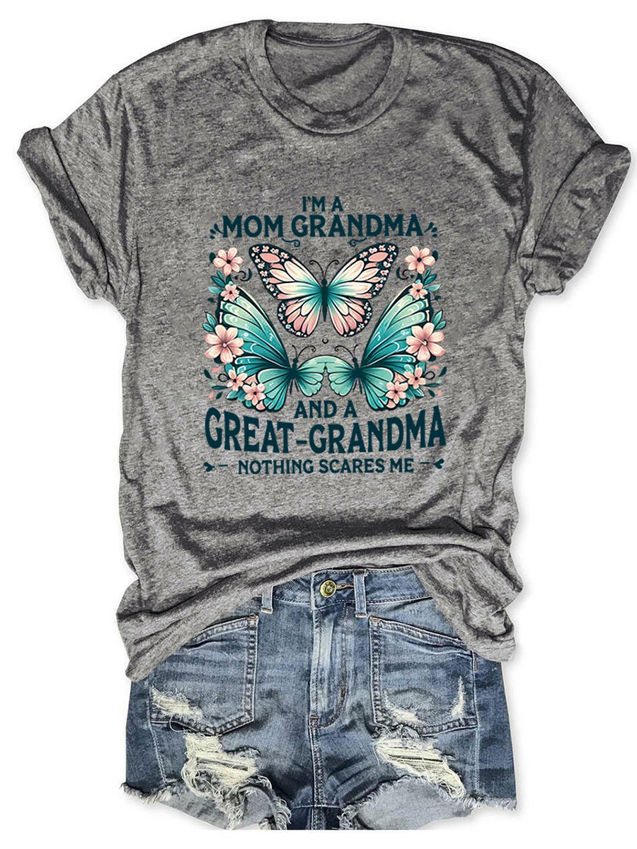 Colorful Women's Cotton TShirt with Butterfly Print for Summer Outings - Picture 18 of 107