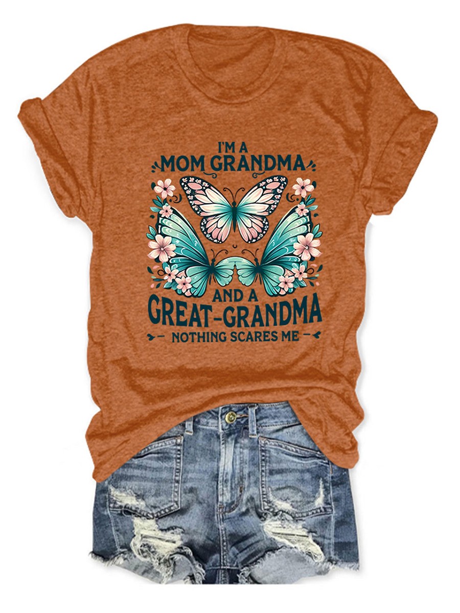 Colorful Women's Cotton TShirt with Butterfly Print for Summer Outings - Picture 106 of 107