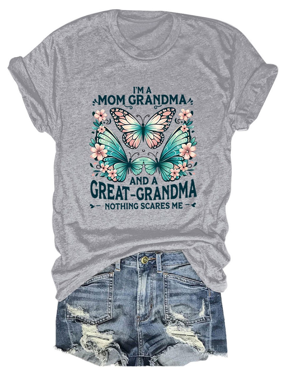 Colorful Women's Cotton TShirt with Butterfly Print for Summer Outings - Picture 26 of 107