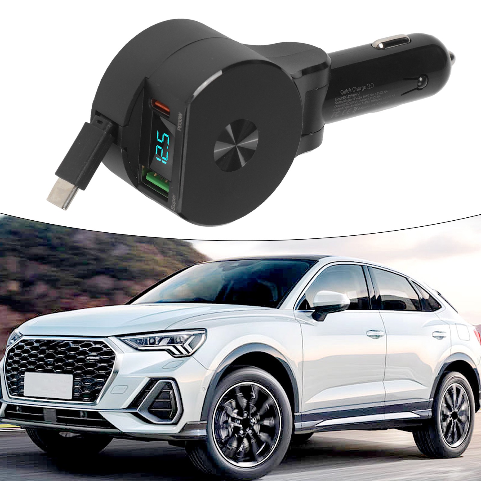 Chargeur Voiture 66W Double Sortie avec Affichage Num��rique pour Charge Rapide - Photo 24 sur 33