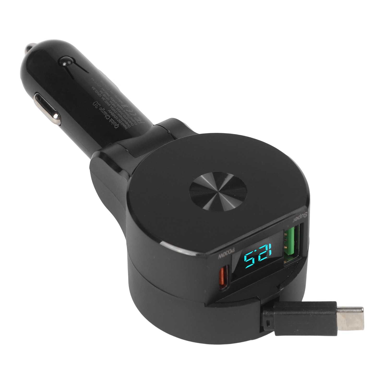 Chargeur Voiture 66W Double Sortie avec Affichage Num��rique pour Charge Rapide - Photo 33 sur 33