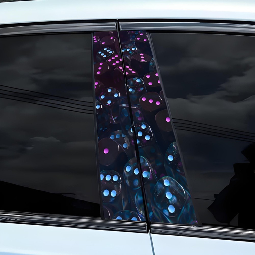 Waterproof For Dice Stickers for Car Doors 2PCS B Pillar Decals for Custom Look - Bild 12 von 13