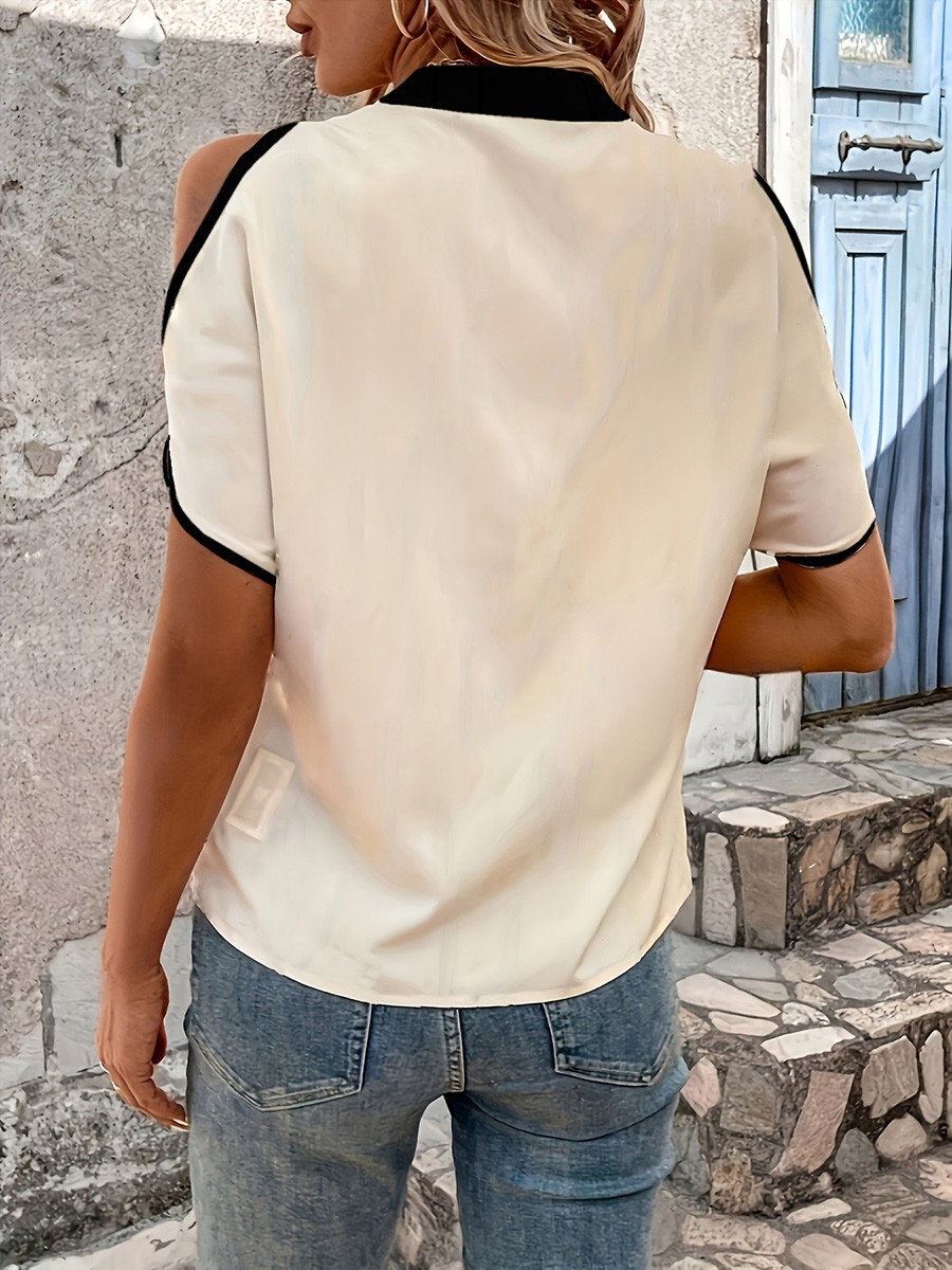 Fashionable Women's Printed Vneck Pleated Sleeve Shirt for Casual Wear - Picture 55 of 71