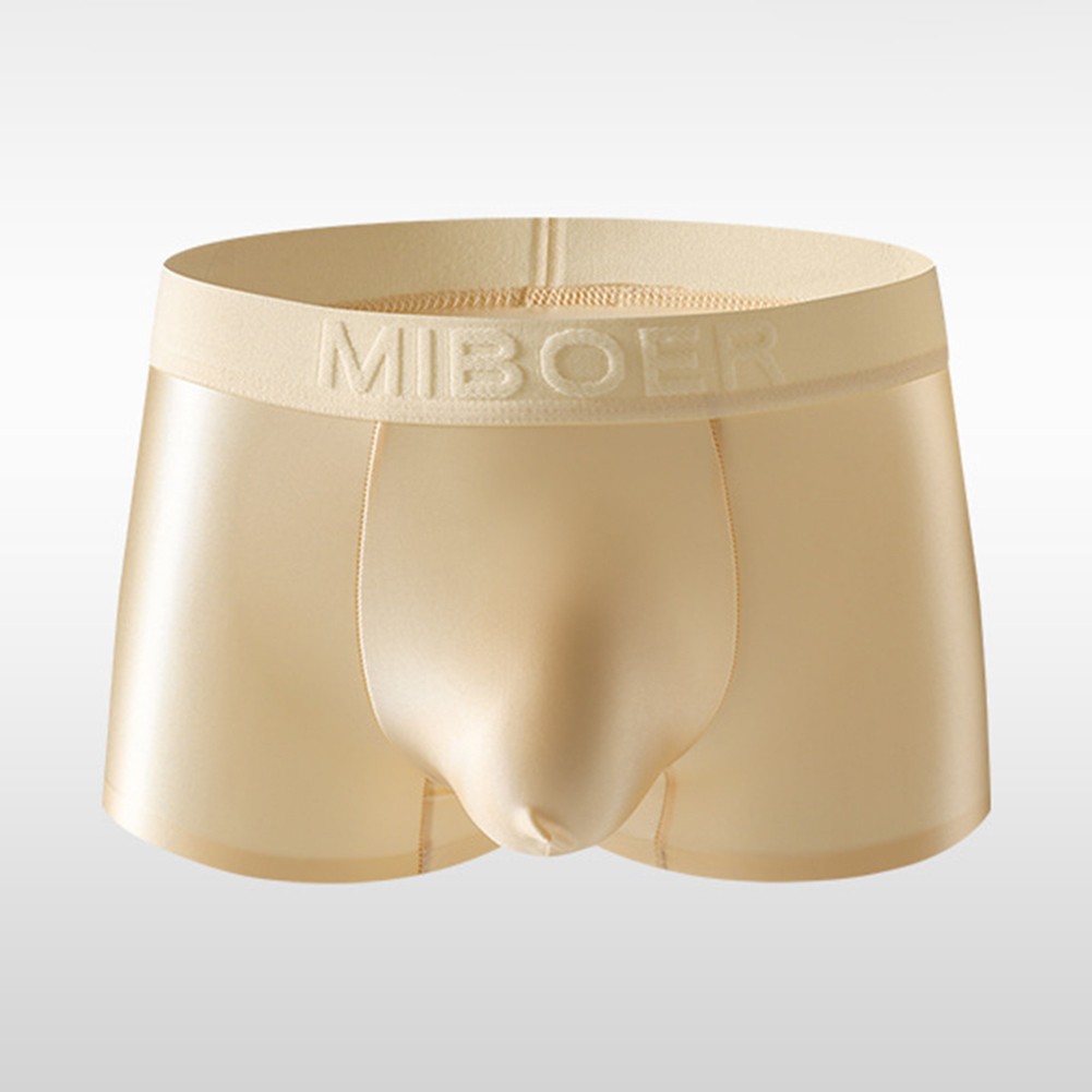 Calzoncillos boxer de satén de seda helada para hombre ropa interior lisa cómodo ajuste transpirable - Imagen 12 de 18
