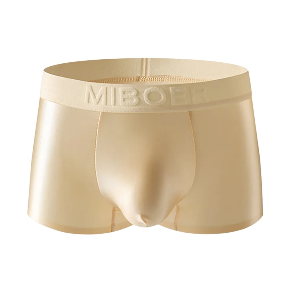 Calzoncillos boxer de satén de seda helada para hombre ropa interior lisa cómodo ajuste transpirable - Imagen 13 de 18