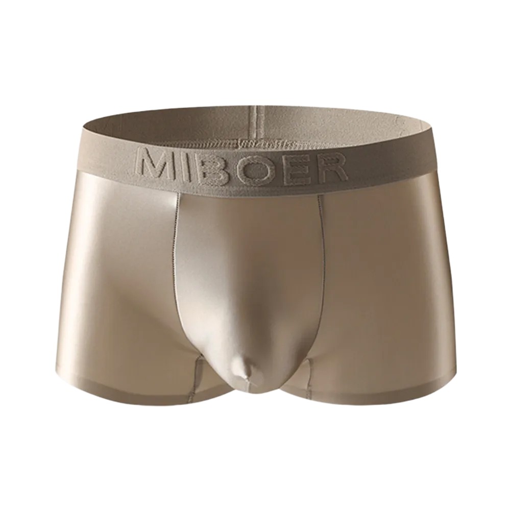 Calzoncillos boxer de satén de seda helada para hombre ropa interior lisa cómodo ajuste transpirable - Imagen 16 de 18
