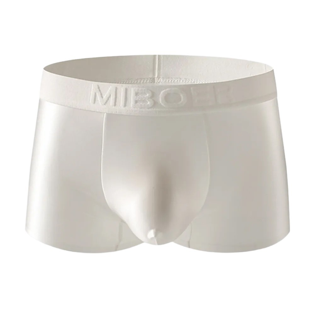 Calzoncillos boxer de satén de seda helada para hombre ropa interior lisa cómodo ajuste transpirable - Imagen 11 de 18