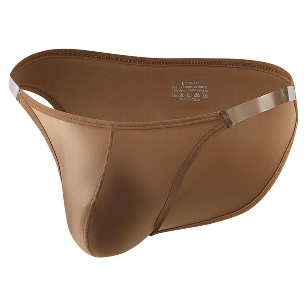 Men's Low Rise Briefs with Breathable Transparent Pouch in Ice Silk Material - Picture 24 of 25
