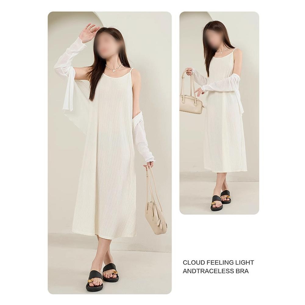 Fashionable Women's Medium Long Dress in Solid Color Perfect for Clubs - Picture 6 of 9