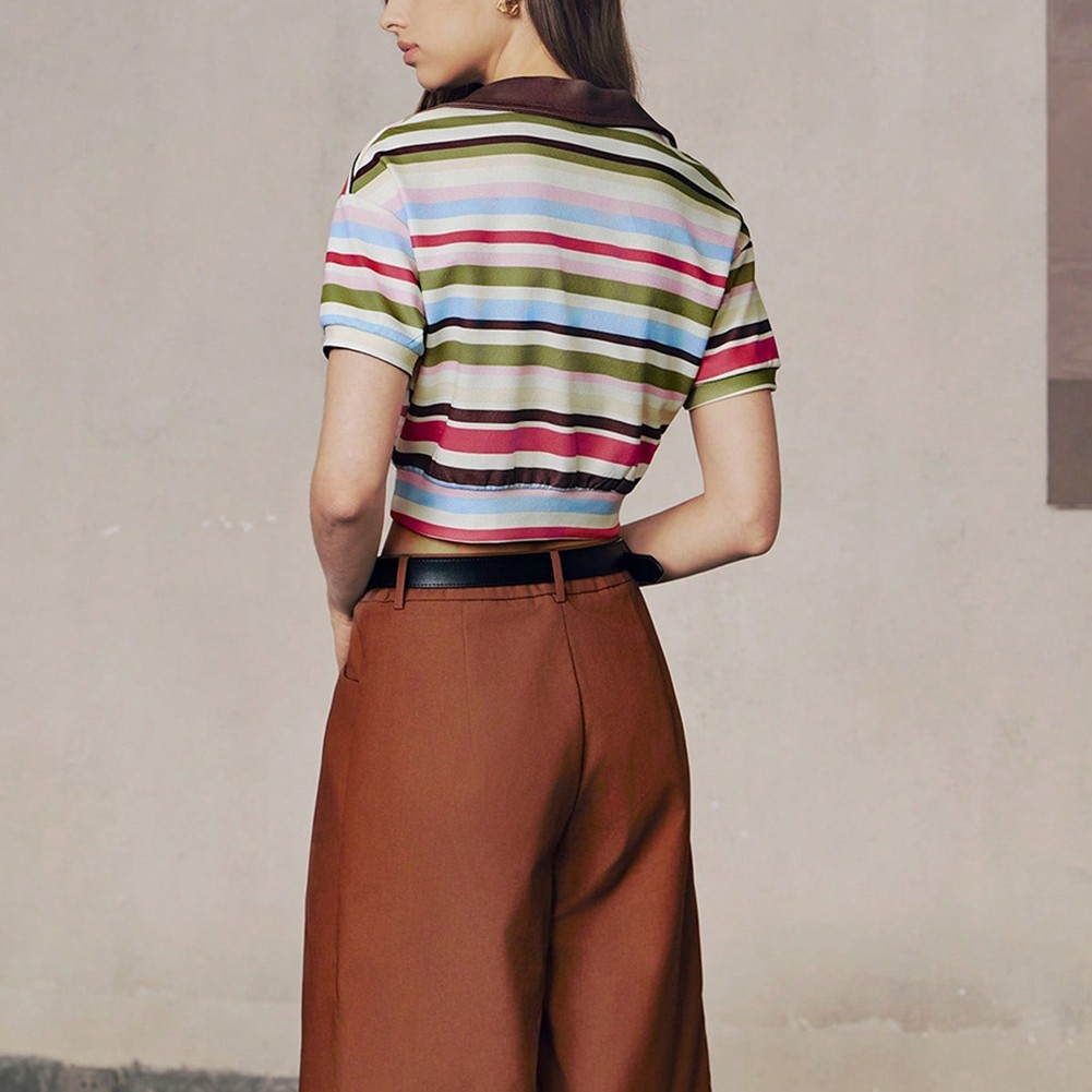Fashionable Womens Stripe Blouse for Summer Parties and Casual Outings - Picture 25 of 63