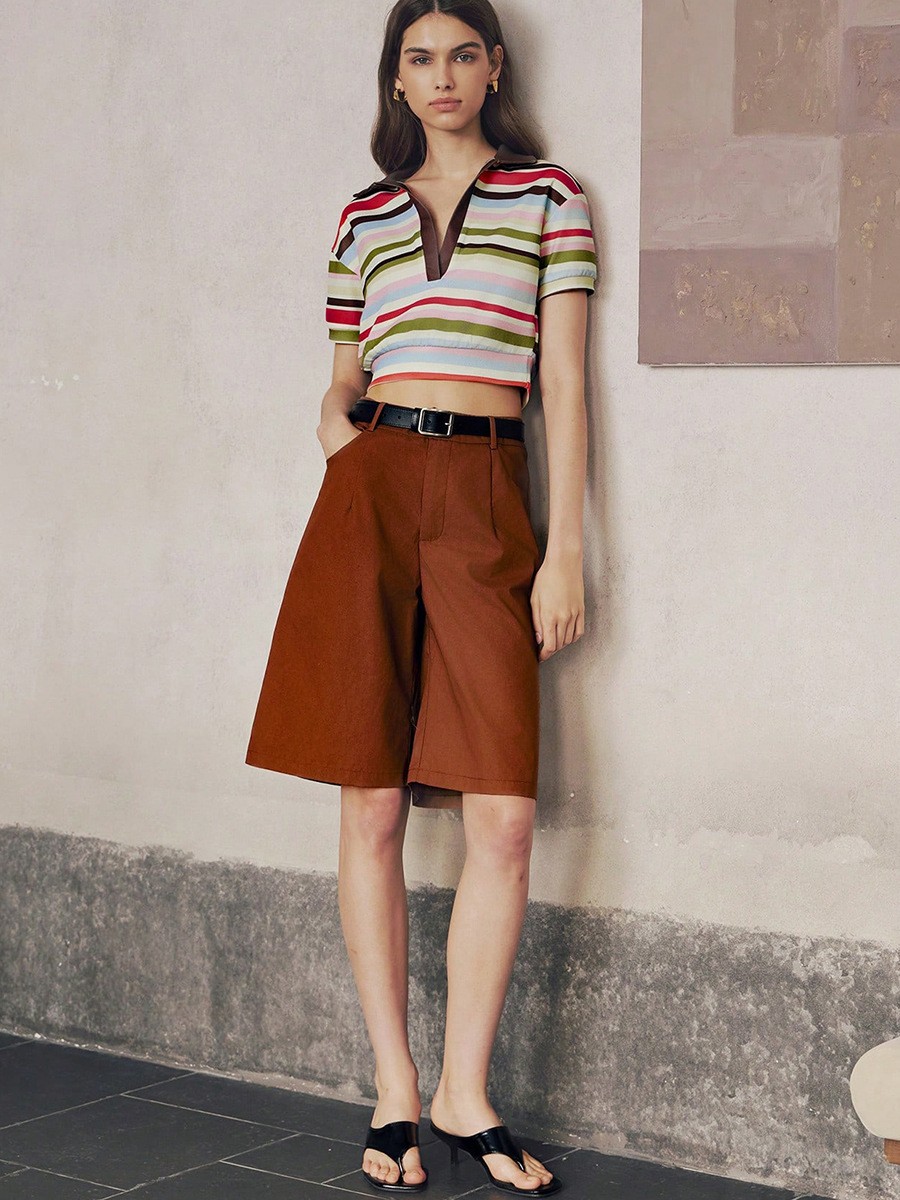 Fashionable Womens Stripe Blouse for Summer Parties and Casual Outings - Picture 20 of 63