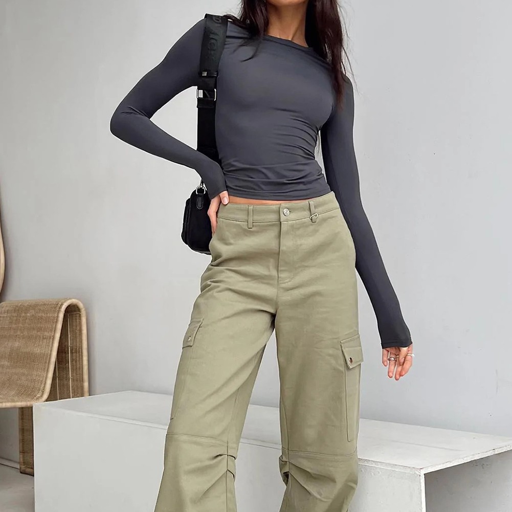 Comfortable Women's Long Sleeve Slim Fit T Shirt for Vacation and Daily - Picture 36 of 90
