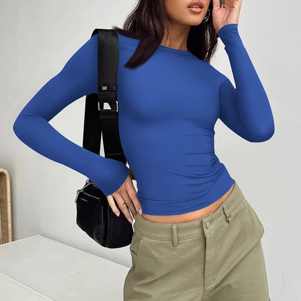 Comfortable Women's Long Sleeve Slim Fit T Shirt for Vacation and Daily - Picture 72 of 90