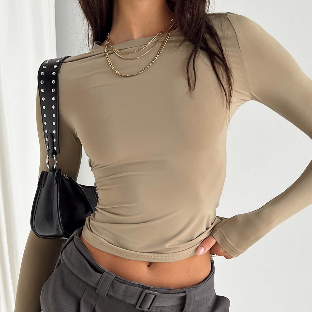 Comfortable Women's Long Sleeve Slim Fit T Shirt for Vacation and Daily - Picture 54 of 90